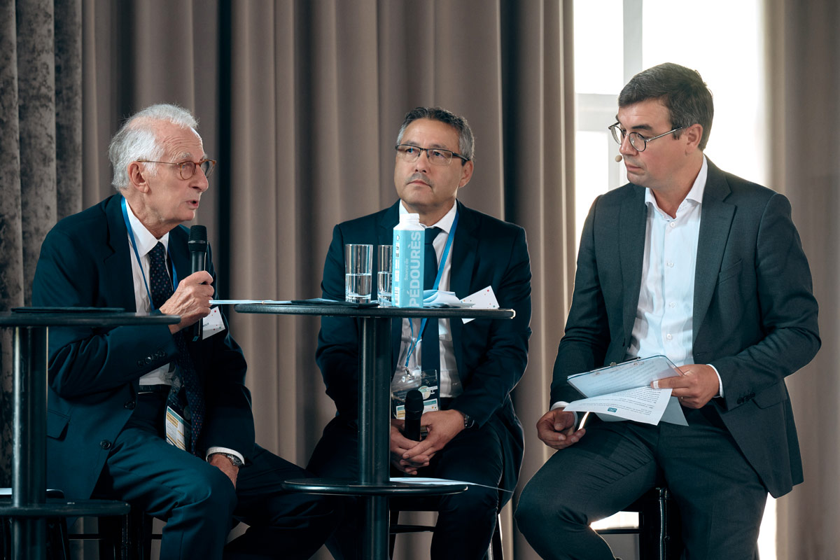 Noël POUDEROUX et Sylvain LÉ, respectivement président et vice-président IRP AUTO aux côtés de Jean-Baptiste CANIVET, animateur de la journée