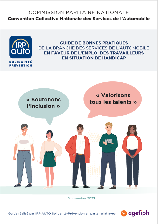 Guide de bonnes pratiques de la branche des services de l'automobile en faveur de l'emploi des travailleurs en situation de handicap